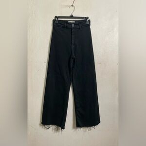 Zara Súper Hi-Rise Flare Leg Black Jean for Womens